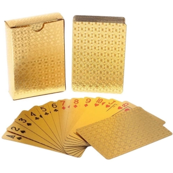 Karty do gry ze złotej folii 24K [12050000107]